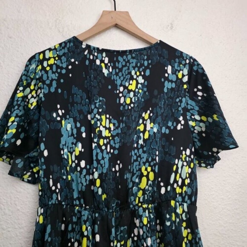 Torrid Midi Bubble Charm Flutter Sleeve Wrap Dres… - image 7